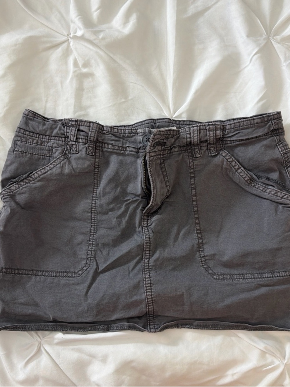 Garage Gray Mini Skirt